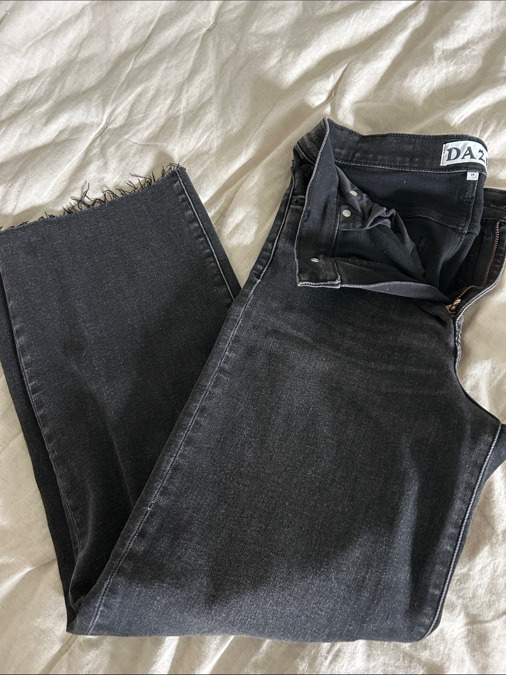 DA? Black High-Rise Wide Leg Jeans